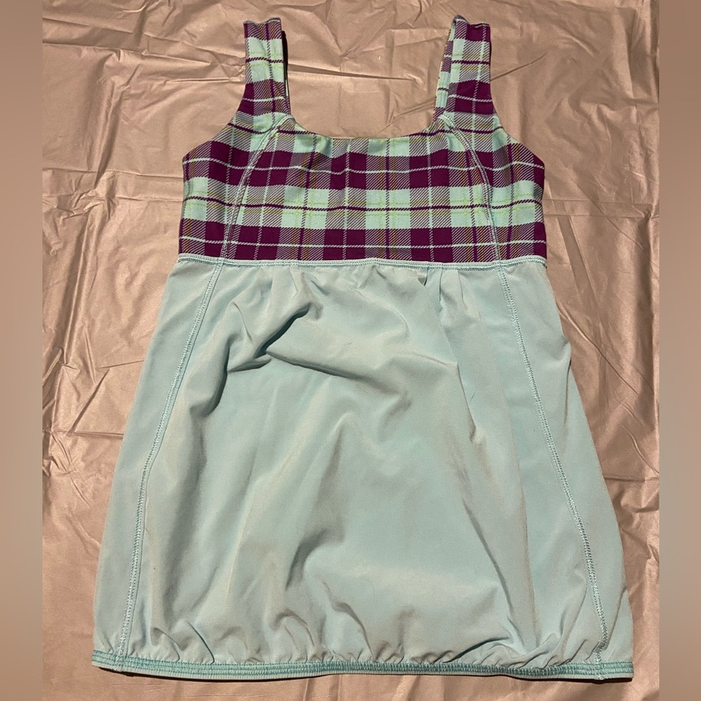 Ivivva Purple and Blue Plaid Tank